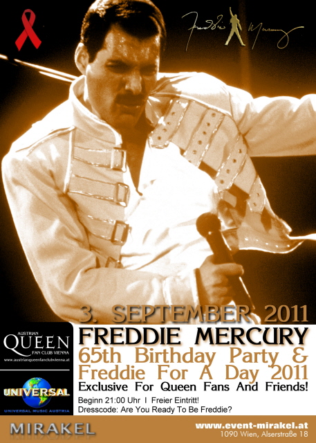 Freddie birthday party in Wenen op 3 september