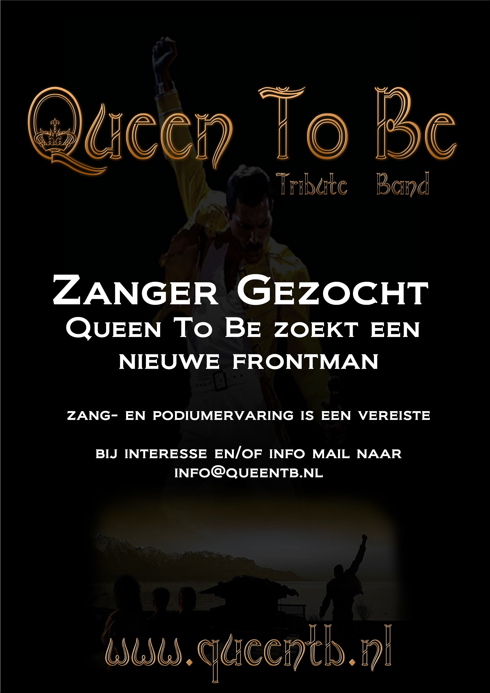 Tribute Band Queen To Be zoekt nieuwe zanger